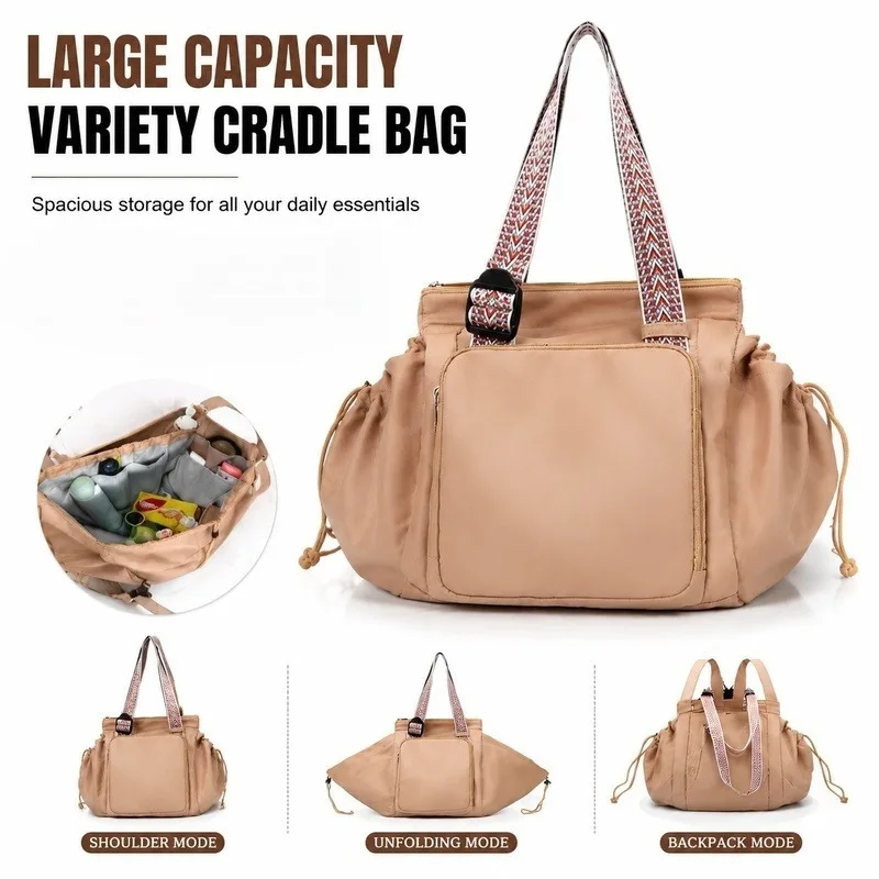 Gym Bag Oxford Cloth Material Baby Diaper Bag Multifunctional Crossbody Shoulder Bag Large Capacity Travel Storage Backpack