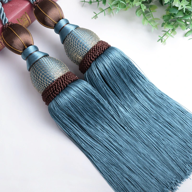 Gold Wire Mesh European Style Curtain Strap Hanging Ball Tie Rope Hanging Ball Hanging Tassel Tied Flower Hook Tassel