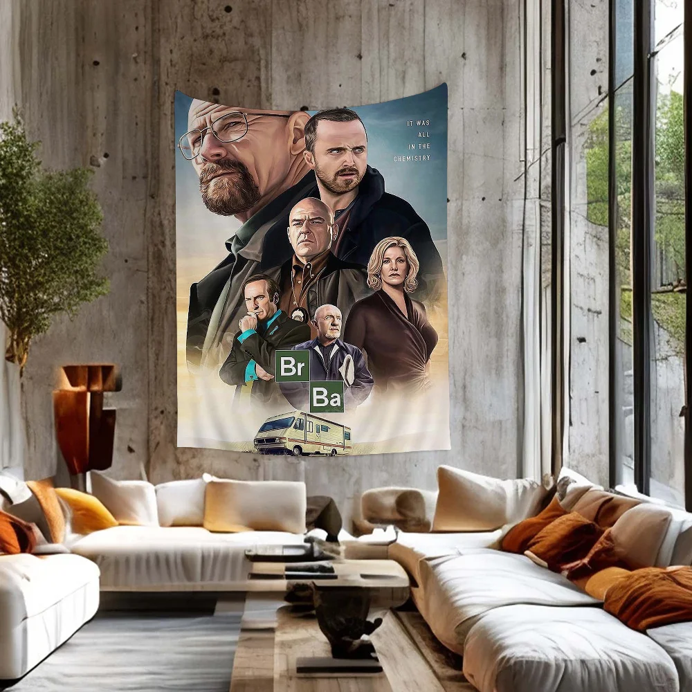 

Classic TV Show Breaking Bad Retro Printed Large Wall Tapestry Hanging Tarot Hippie Wall Rugs Dorm Home Decor