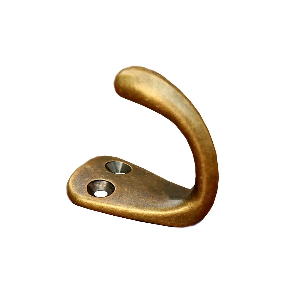 

Vintage Copper Clothes Hook Retro Solid Hat Hanger Multifunctional Wall Hook for Bathroom Bedroom Closet (Coffee)