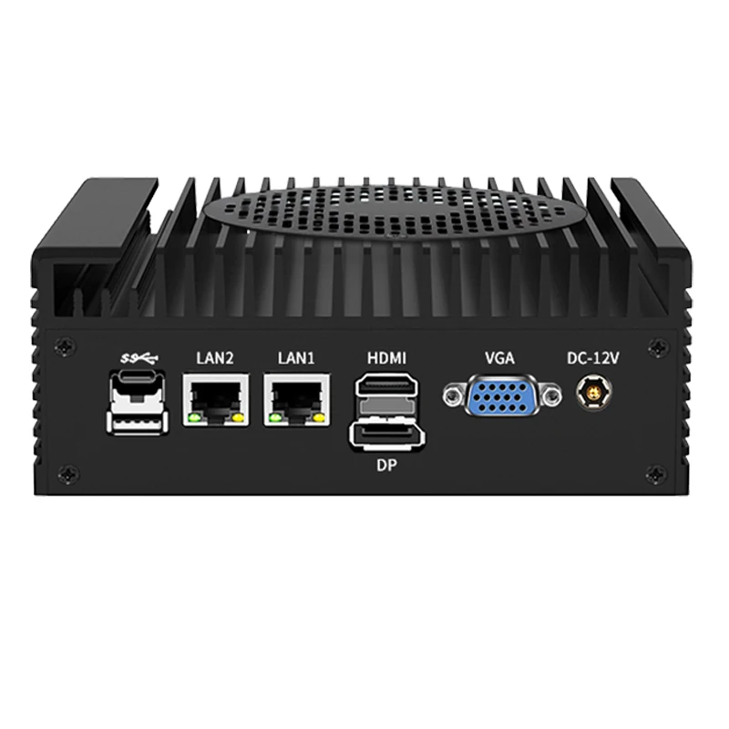 Newest i3-N305 4*Display Fanless Mini PC HDMI DP VGA Type-C 2*RTL8111H LAN 2*COM Desktop Computer Windows11 Router PC RS485