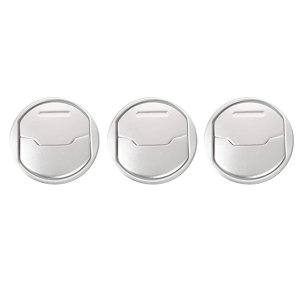 

Central Air Vent Cover Air Vent Outlet Trim Dashboard Decoration High Universality Fitment OEM Number Sliver Color