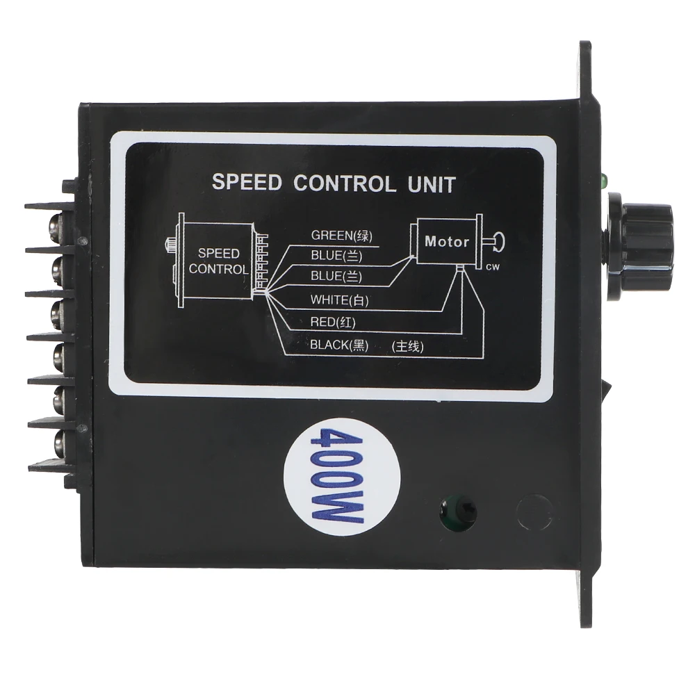 Motor Governor Control Unit AC Motor Speed Controller 400W AC 220V Speed Pinpoint Regulator 50/60Hz Forward Backward