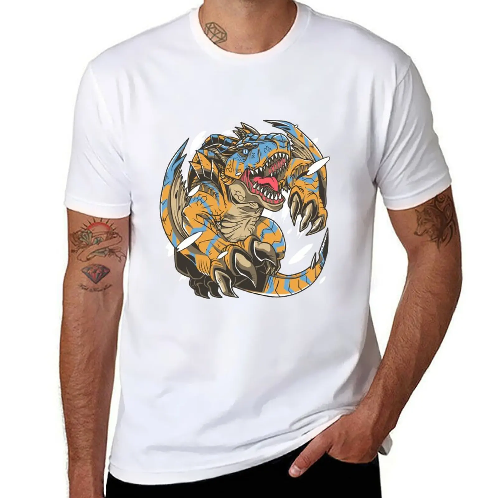 

t t t Monster 100% cotton shirts Hunter for man - Tigrex T-Shirt man shirt shirts for men man