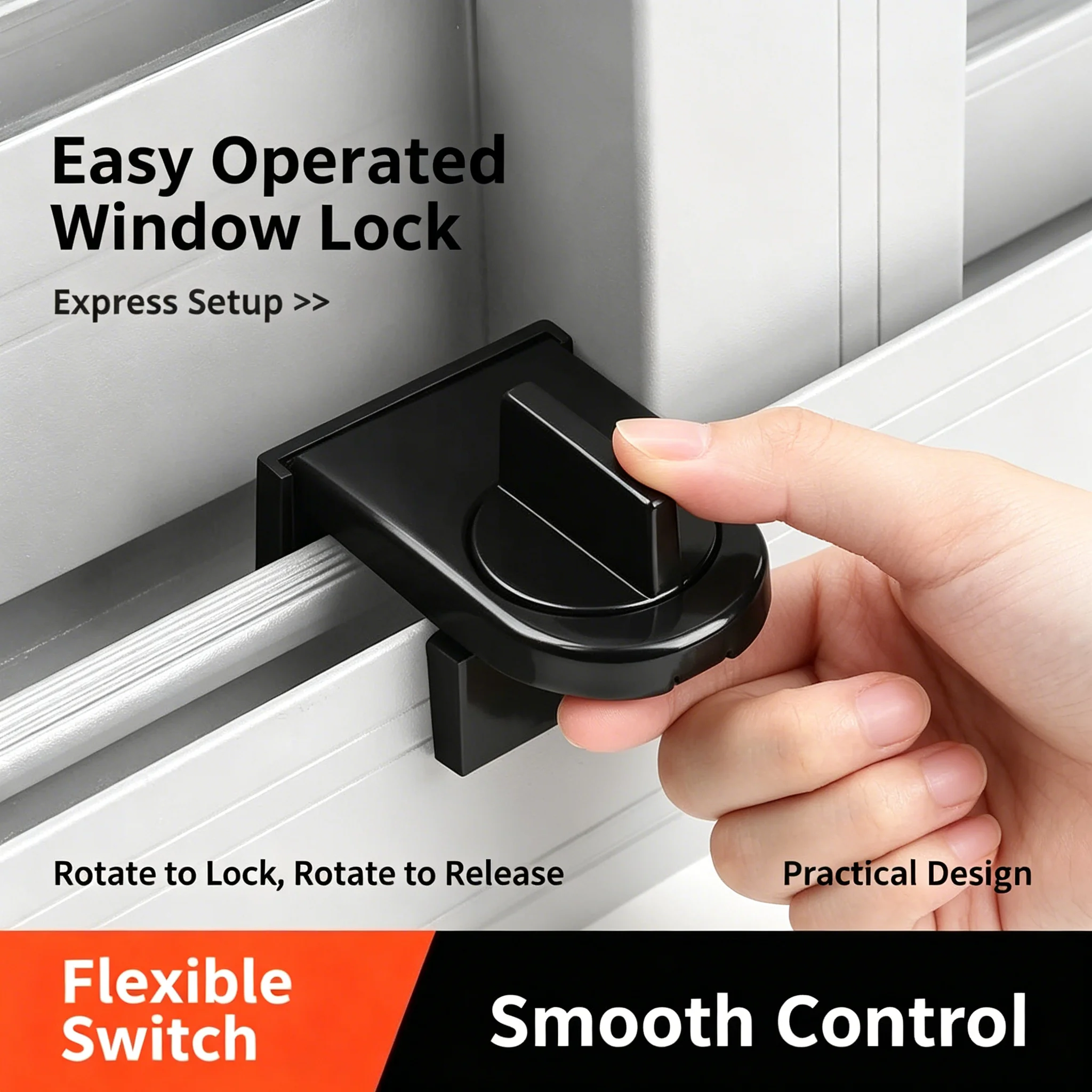 Child Proof Window Safety Device No‑Drill High‑Rise Anti‑Fall Limiter Anti‑Theft Sliding Door Latch for Household Guard