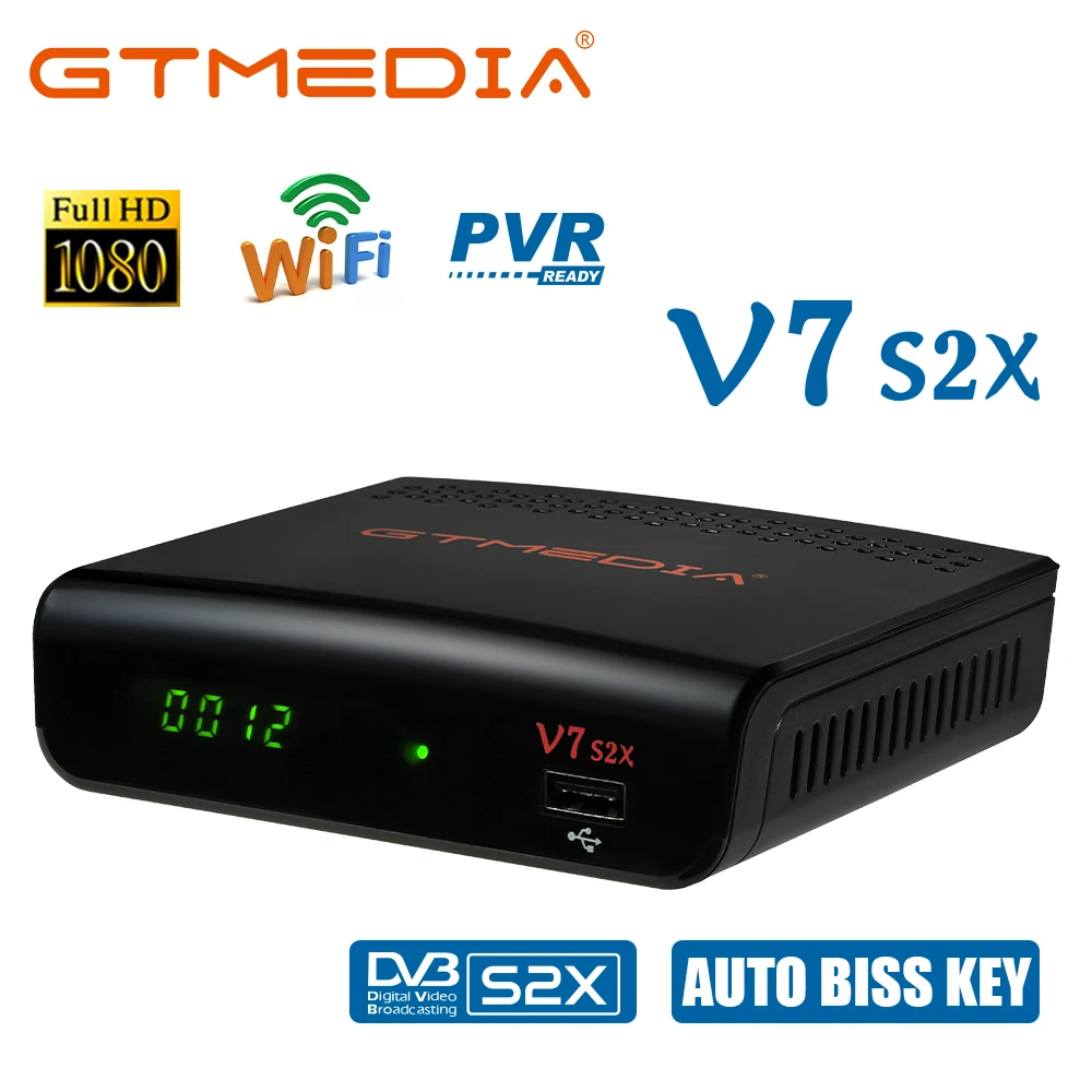 GTMEDIA V7 S2X Satellitenreceiver unterstützt DVB-S/S2/S2X, mit USB-WLAN-Unterstützung für Ccam, Newcam VCM/ACM/Multi-Stream/T2MI/PLS.