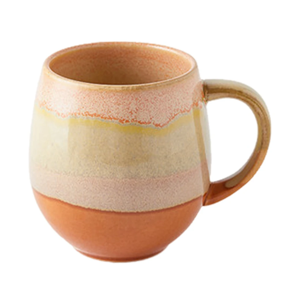 

520Ml Simple Gradient Color Mug Ceramic Coffee Milk Handle Mug Drinking Oats Cup Water Juice Teacup,Tawny