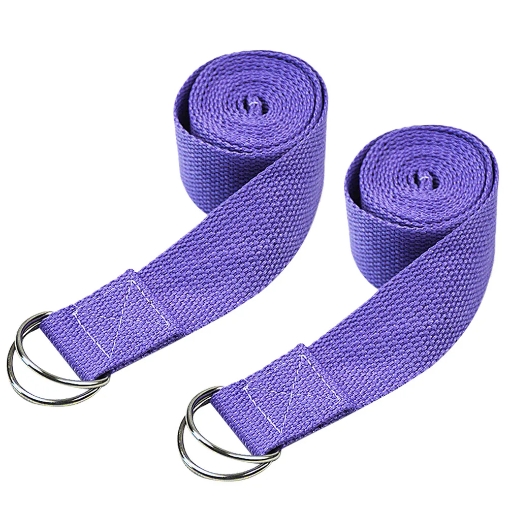 

2Pcs Yoga Belt Polyester Cotton Elastic Bands Fitness Exercise Stretch Excercise Stretch Band Strap Improve Flexibility