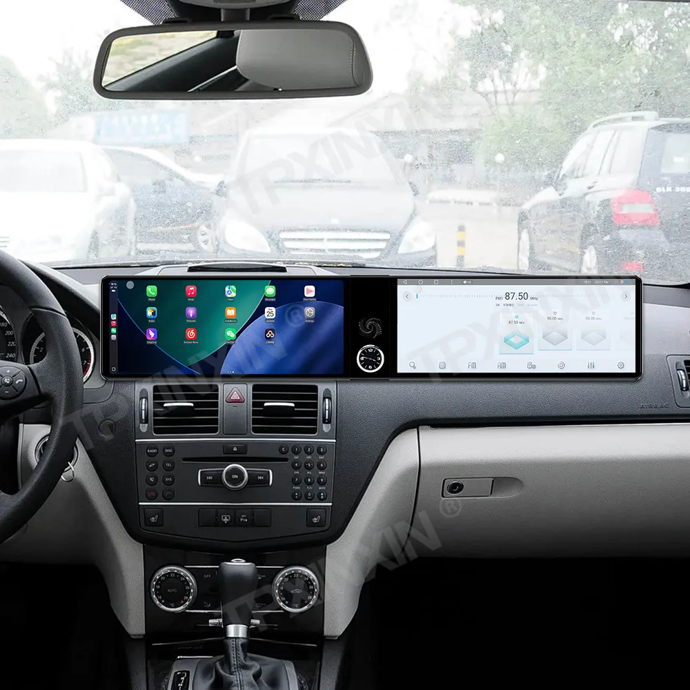 

Dual Screen Android 13 For Mercedes-Benz C 2007-2010 Car Radio Carplay Screen Multimedia Player GPS Navigation Stereo Head Unit