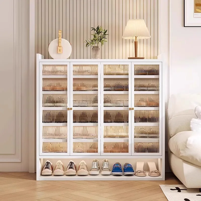 خزانة أحذية مقاومة للغبار عند المدخل إلى الأرض، رف أحذية بسيط متعدد الطبقات ذو سعة كبيرة #4