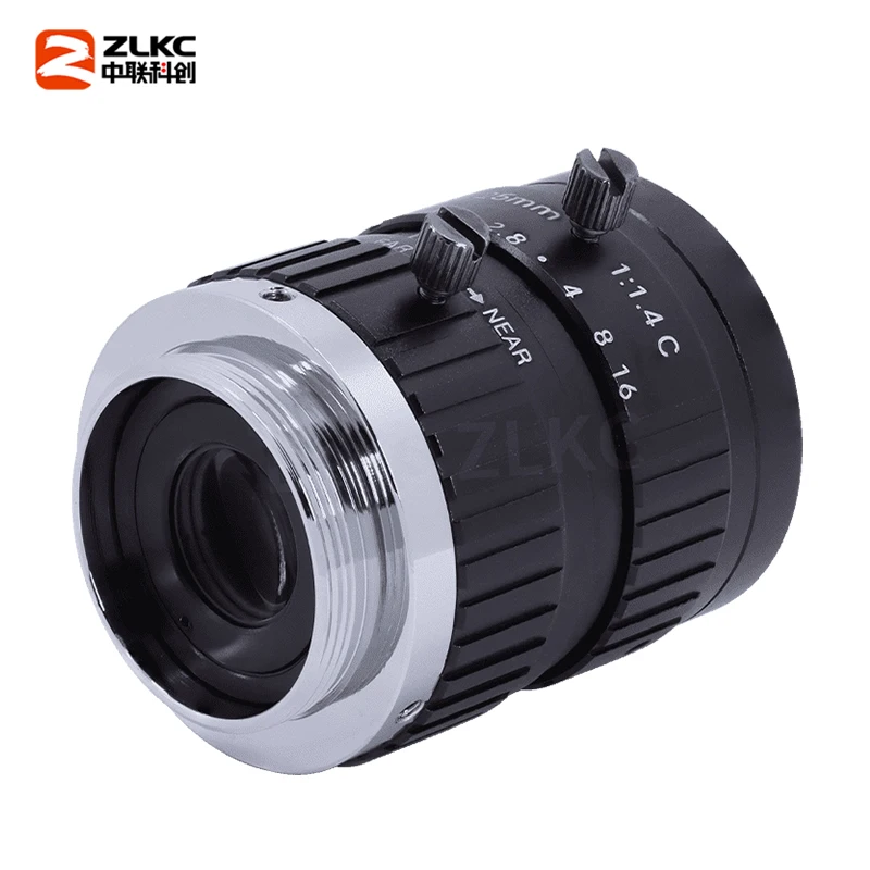 C Gắn Ống Kính 25Mm Độ Biến Dạng Thấp Ống Kính Camera Quan Sát 5MP HD F1.4 5Megapixel Thị Giác Máy Bằng Tay Hoa Tán FA ống Kính Cho Công Nghiệp Camera