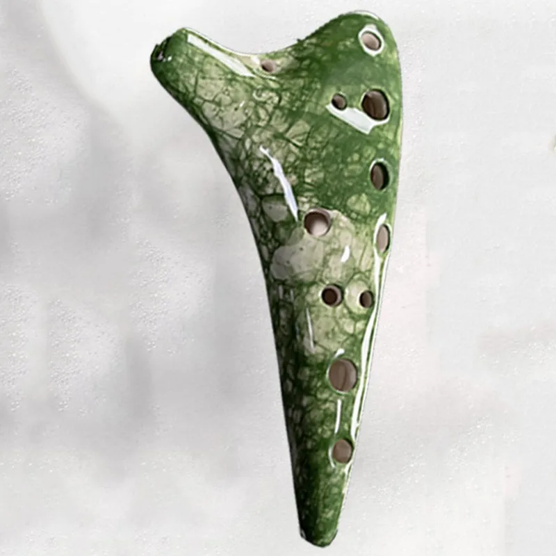 Ocarina cerâmica profissional 12 buracos ocarina crianças iniciante instrumento orff portátil esmalte cor instrumentos musicais