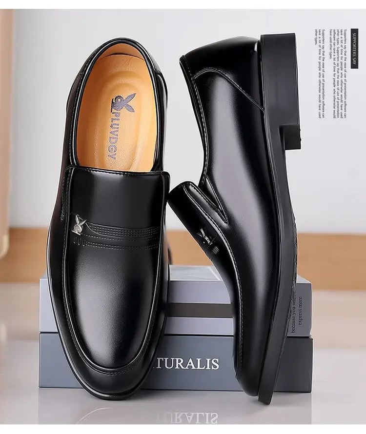 2026 Herren Casual Kunstleder Slipper mit Weicher Sohle, Business Casual Bequeme Büroschuhe, Gehschuhe – Detail 16