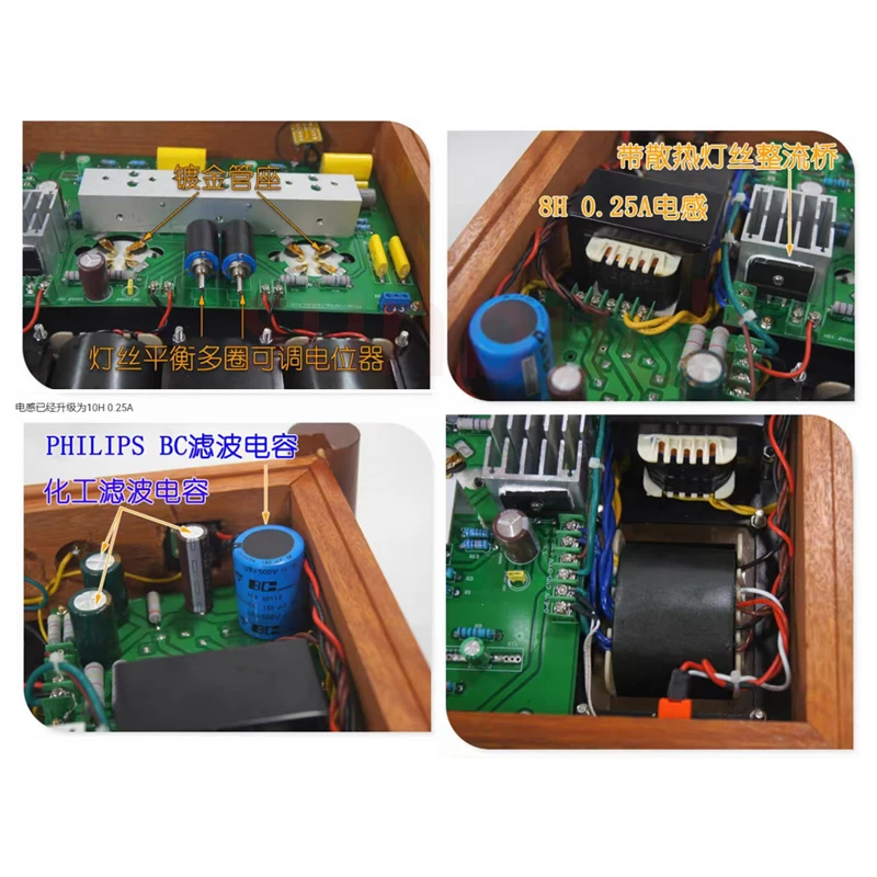 Sunbuck 6J8P spinge 300B Classe A Single Ended HIFI Amplificatore valvolare elettronico 717A o 6 metri 8 Pure Amplificatore da palco posteriore Audio