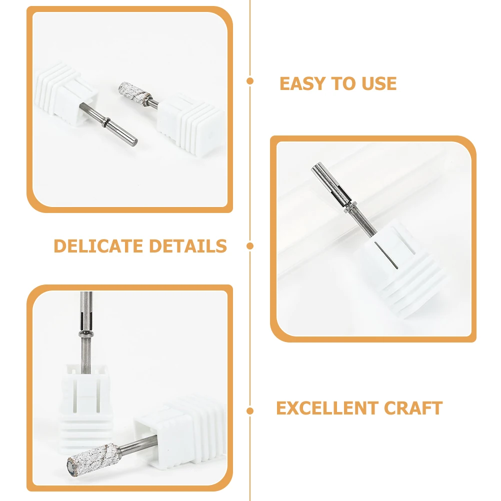 مسمار الحفر عرقوب للأظافر المعادن مانيكير الرملي رئيس تلميع طحن استبدال مسمار الفن اكسسوارات صالون لوازم #6