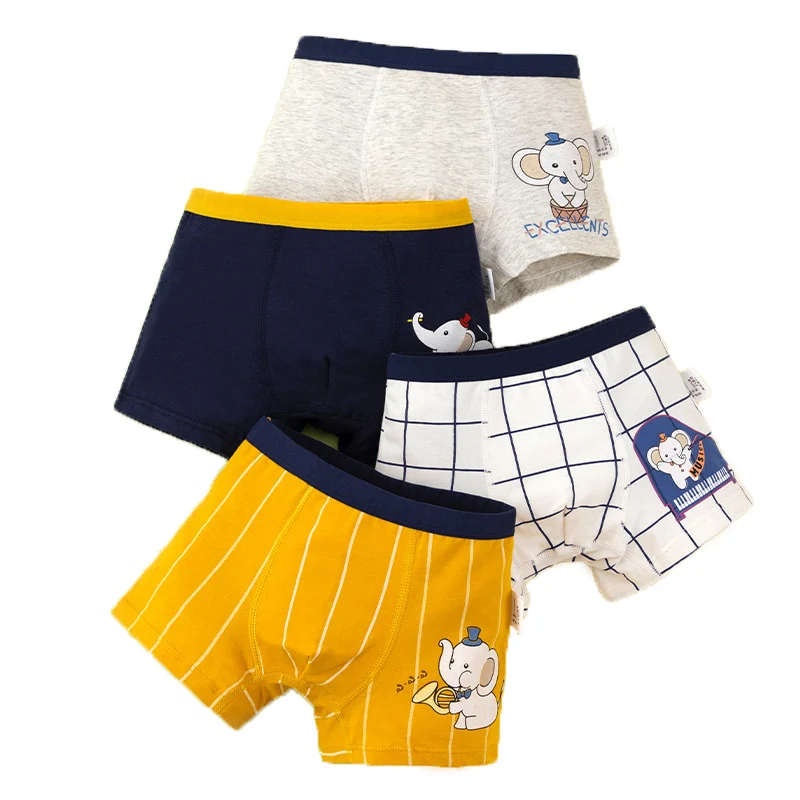 

2Pcs Children's Underwear 2-15Y Kids Pure Cotton Boxer Shorts Teenagers Boys Underpants