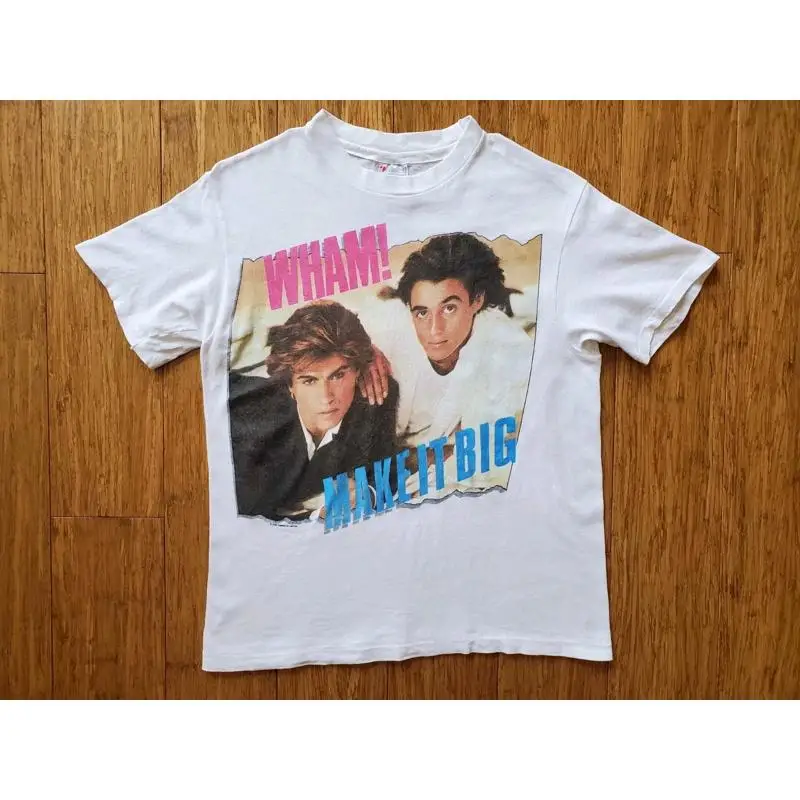 Vintage 1985 Wham! Make It Big T Shirt Size S/M George Michael