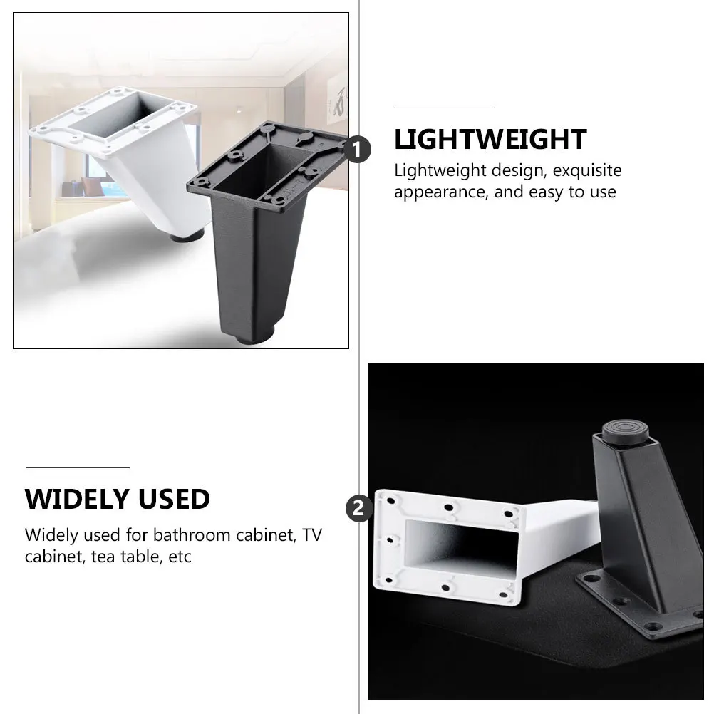 

4Pcs Adjustable Sofa Supporting Legs Premium Aluminum Alloy Strong Furniture Feet for Cabinet Tea Table Bathroom Cabinet
