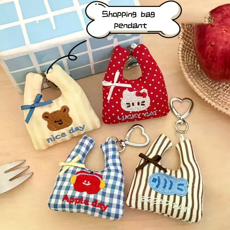 

Fun Doll Backpack Decoration Pendant Key Ring Accessories 1Pc Hello Kitty Cute Cartoon Plush Shopping Bag Keychain