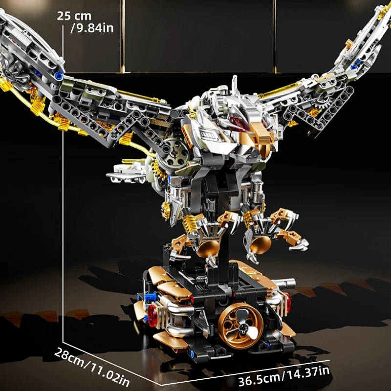 Technische MOC Mechanische Eagle Bouwstenen Set Diermodel Power Motor Bricks Kit Voor Kinderen Kerst Verjaardagscadeaus