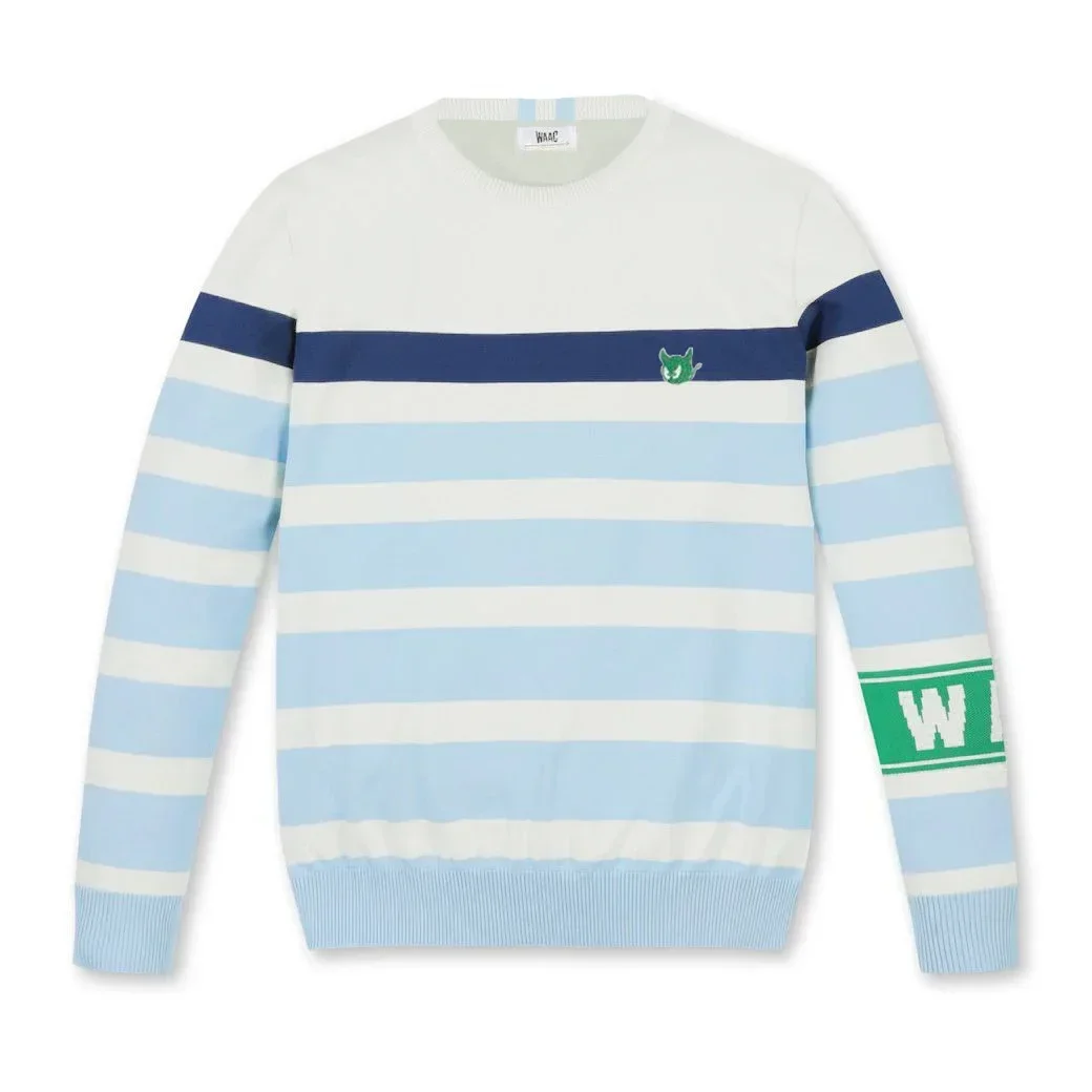 2024 Fashion Golf Wear Autumn/Winter WAACGOLF Men's Knitwear Round Neck Long Sleeve Warm Sweater