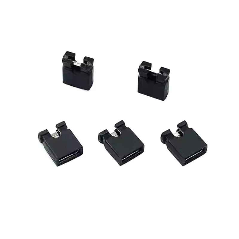 100PCS Jumper cap short circuit jumper cap spacing 1.27/2.0/2.54/5.08MM opening short circuit block pin header connection cap