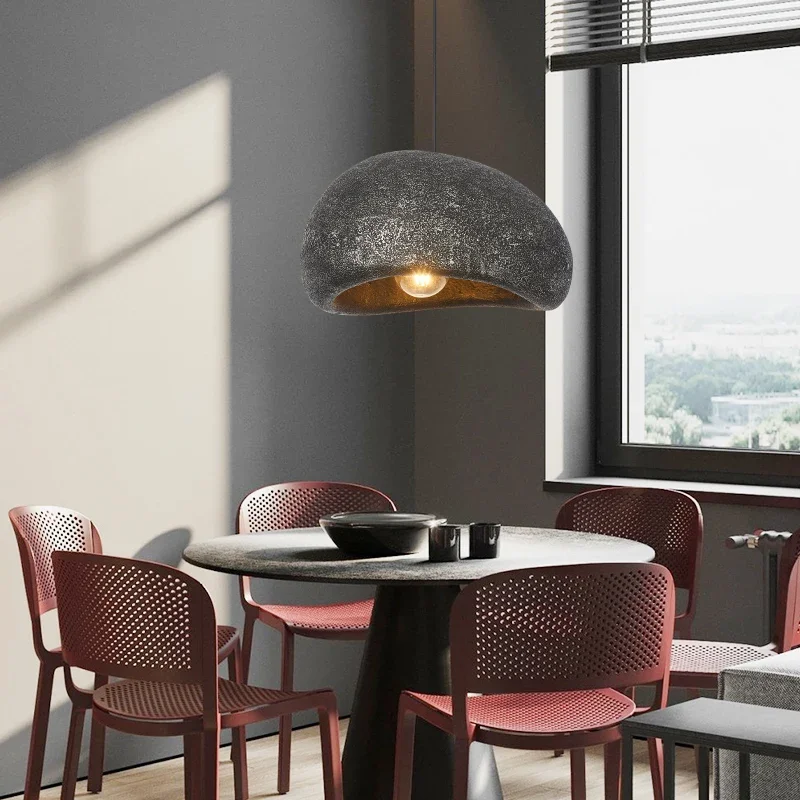 Skandynawskie designerskie lampy wiszące do restauracji LED do sypialni drążek LED wystrój domu Model kawy sklep z kawą Wabi Sabi żyrandole oświetlenie