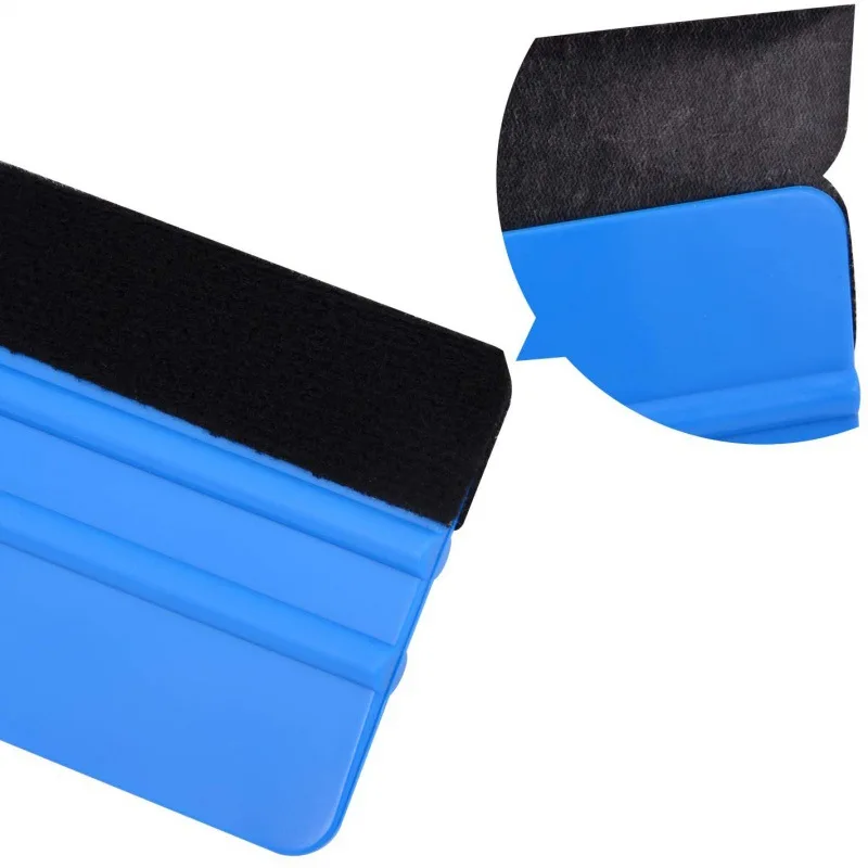 10pcs Black Cloth 10x3cm 10x5cm Fabric Replaceable Felt With Self Adhesive Glue For 3M Squeegee Car Vinyl Film Wrapping Scraper - view 4