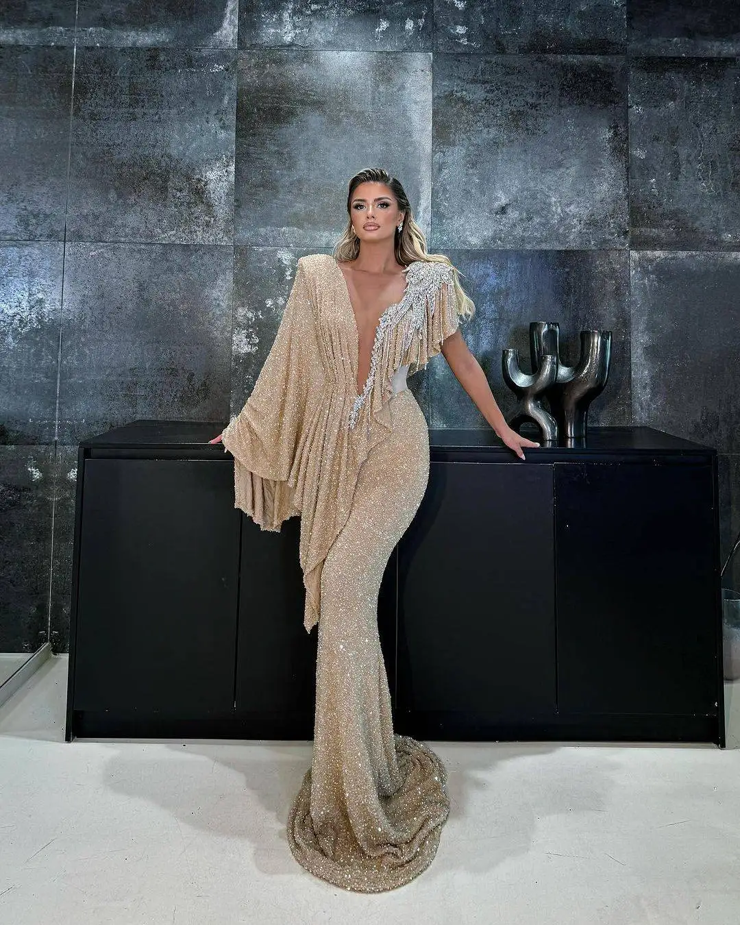 sequin dress for party Asymmetrical Sequin Party Dress – Stage 9 Secrets