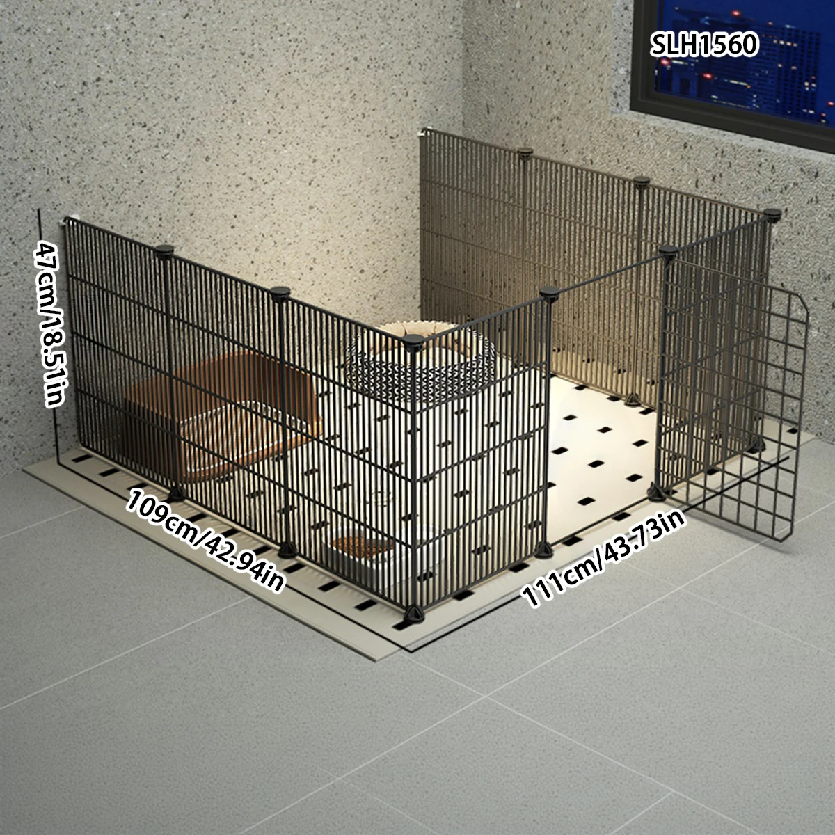 Dog Fence, Encrypted Wire Mesh, Indoor Pet Gate, Puppy Kennel, Small Size Dogs Cage