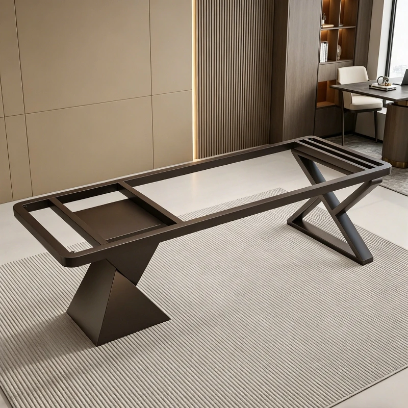 Marble table foot coffee table premium villa coffee table stainless steel bracket
