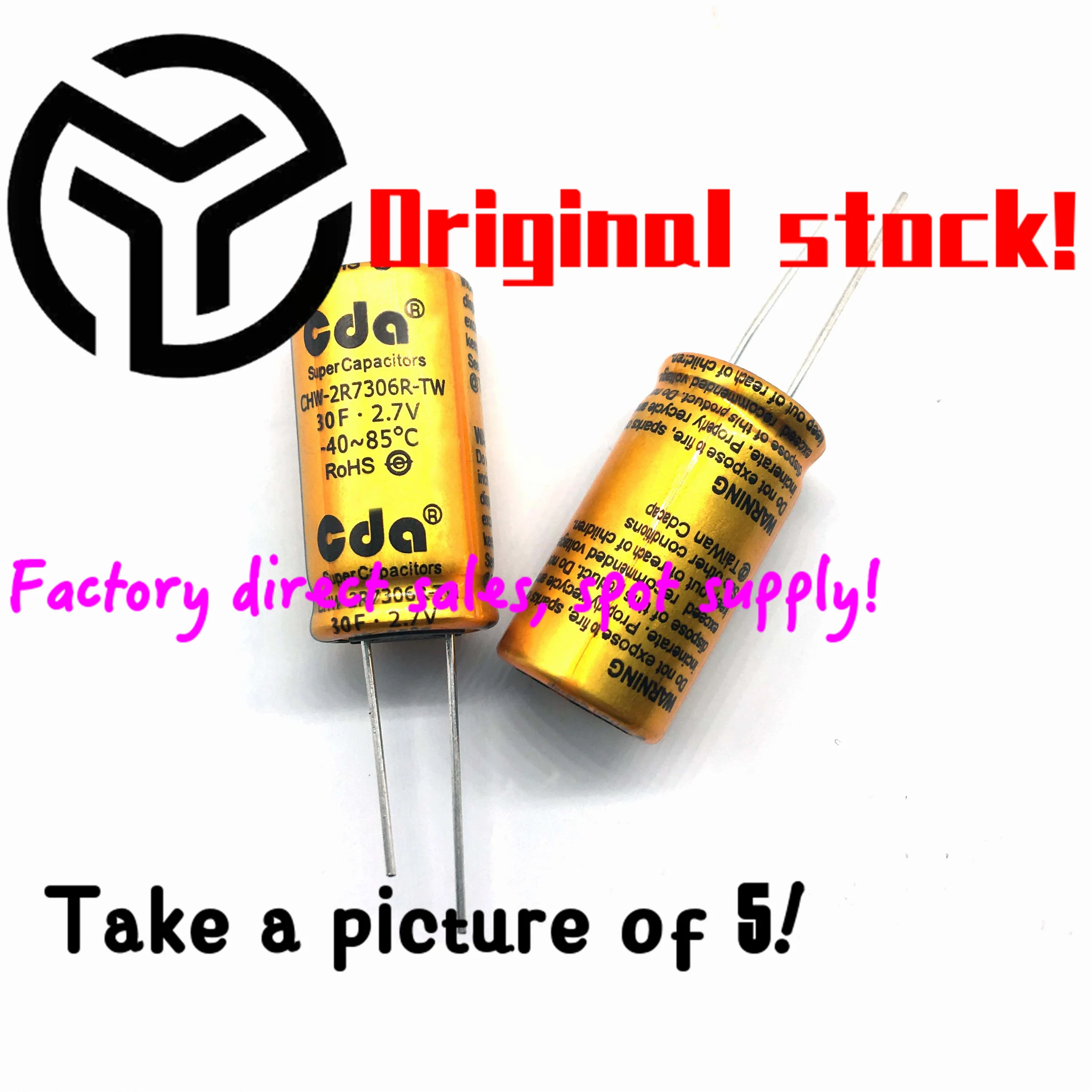 

New Original CDA Super Capacitor 2.7V30F Farad Capacitor Gold Capacitor Backup Storage Power Capacitor