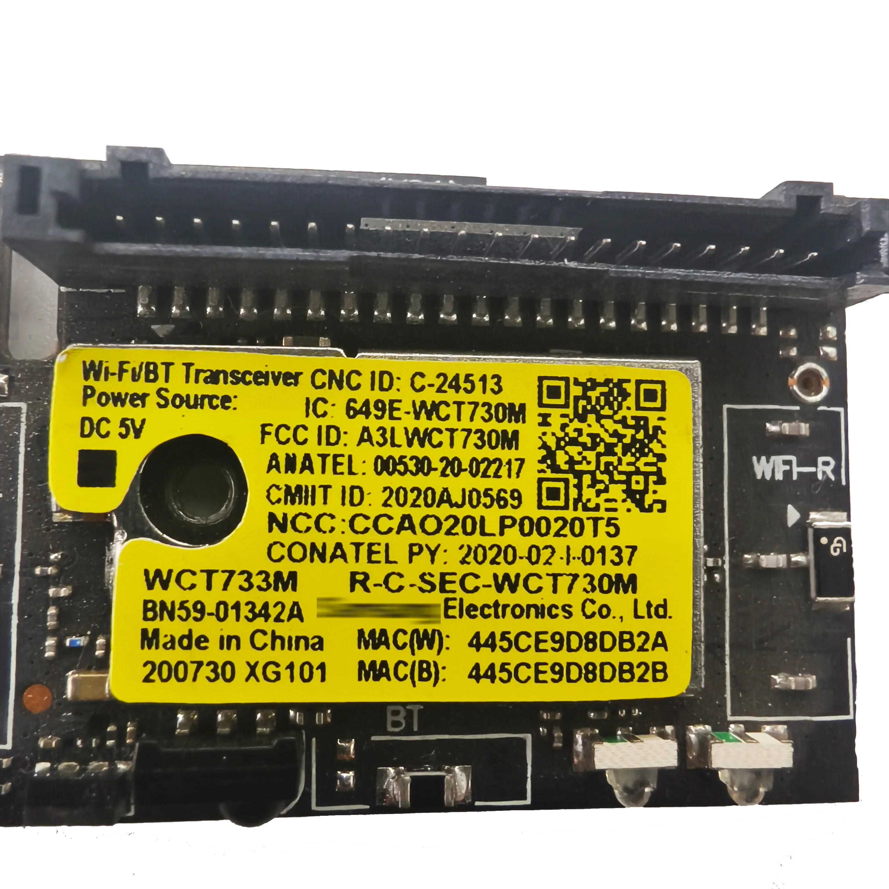 BN59-01342A WCT730M A3LWCT730M Wi-Fi Bluetooth Wireless Module For UN75TU8000F UN65TU850DF UN55TU850DF UN65TU8000P UN86TU9010F