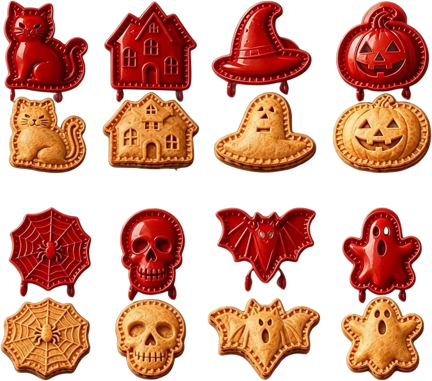 Holiday Mini Hand Pie Molds Set Food-Grade ABS Non-Stick Mini Pie Maker with Snowflake Mitt Christmas Tree Shapes Festive Baking