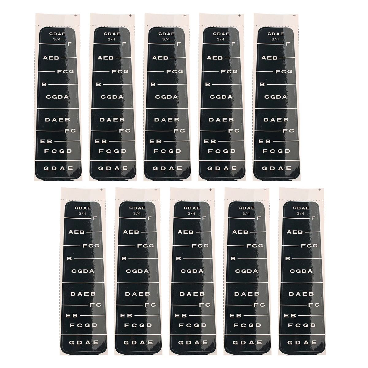 

10 Pcs Violin Sticker Finger Board Fiddle Guide Learn Scale Fretboard Note Indicator
