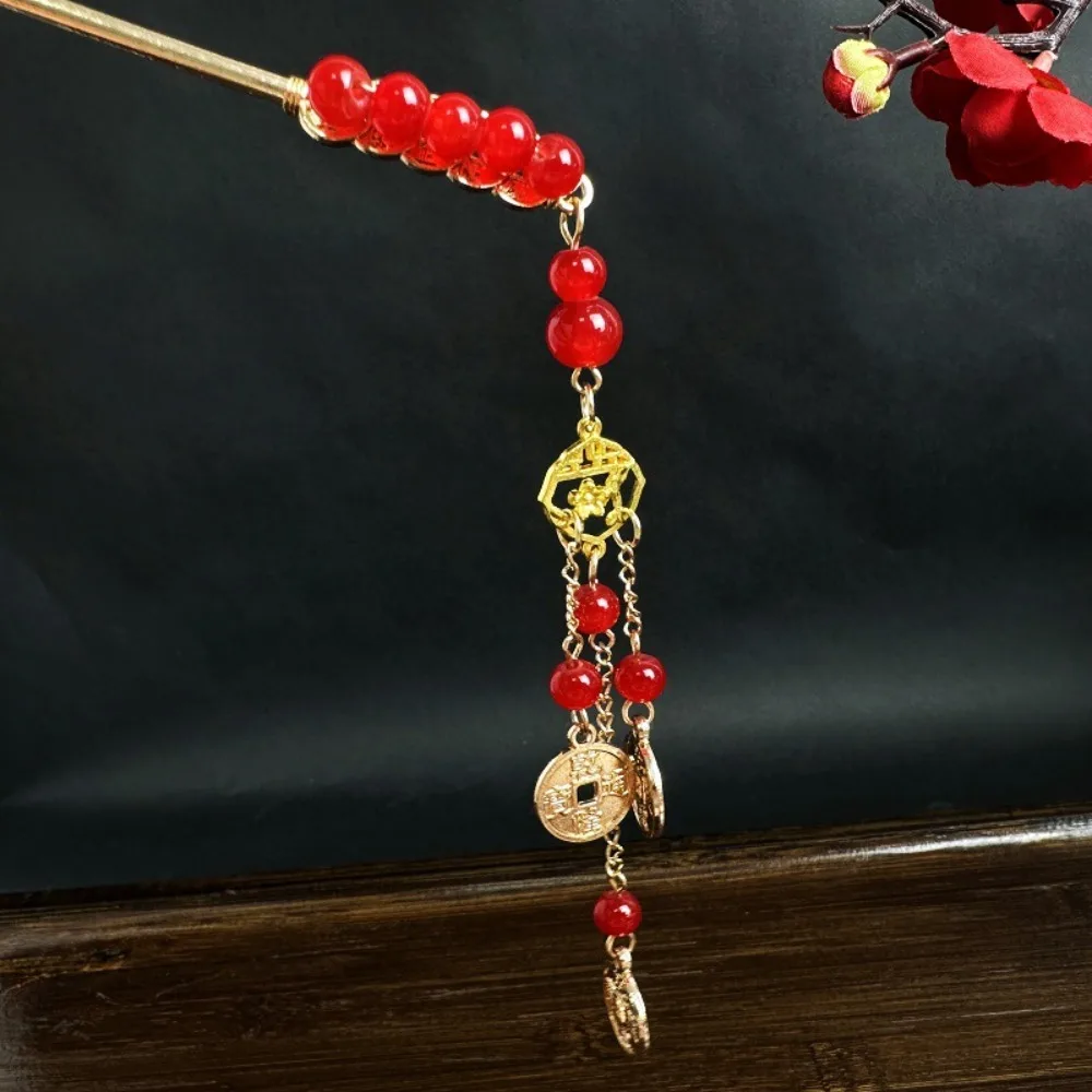 

Vintage Antique Ancient Hair Stick Chinese Knot Chinese Style New Year Hairpin Tassel Classical Hanfu Hair Fork Wedding