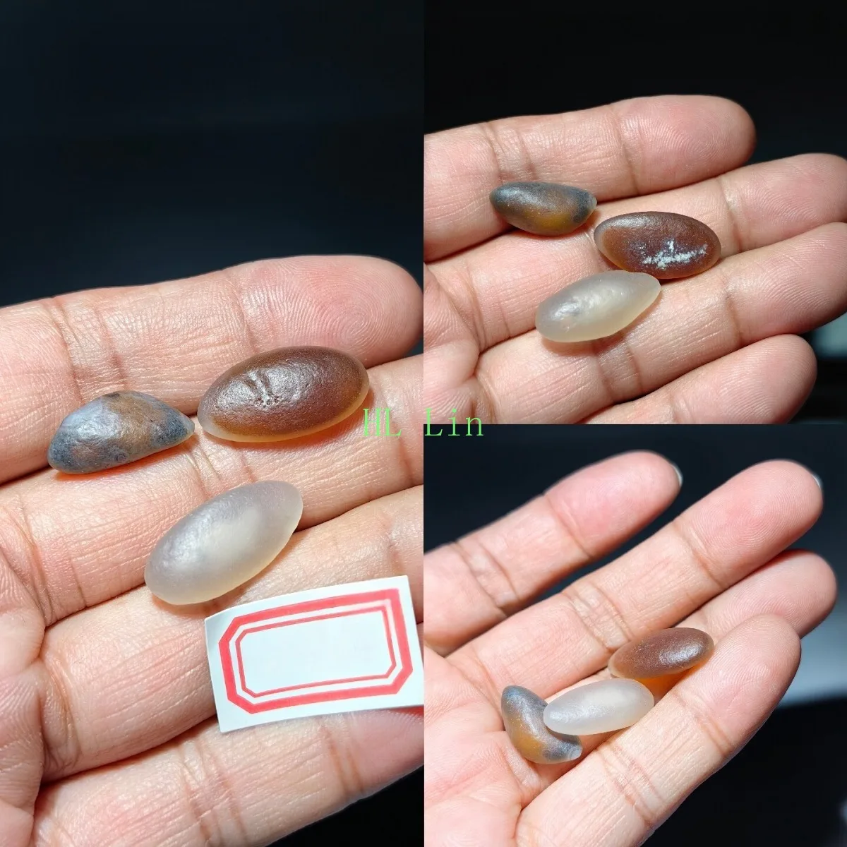 Desert Treasure Candy Agate in Glass Vial, 10-15mm Natural Unpolished, Display Stone, Gift Giving Collection.Candy Agate