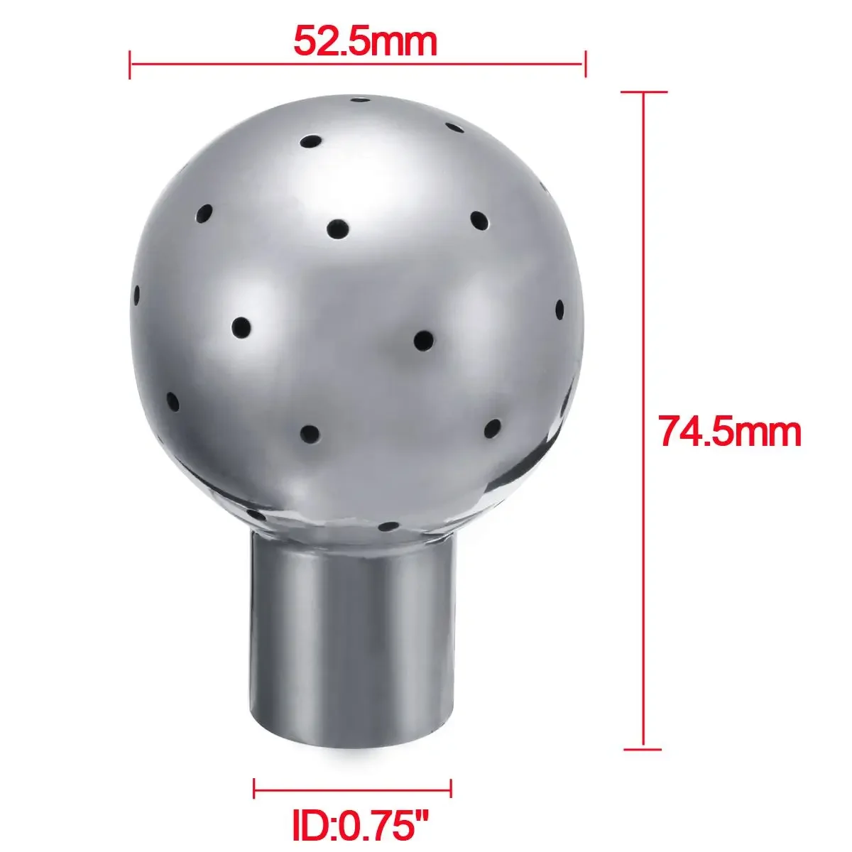 

1/2 Inch Female 360 Degree Spray Cleaning Ball Stainless Steel Thread Fixed Spray Ball Coverage Effective Rotary Cleaning ball