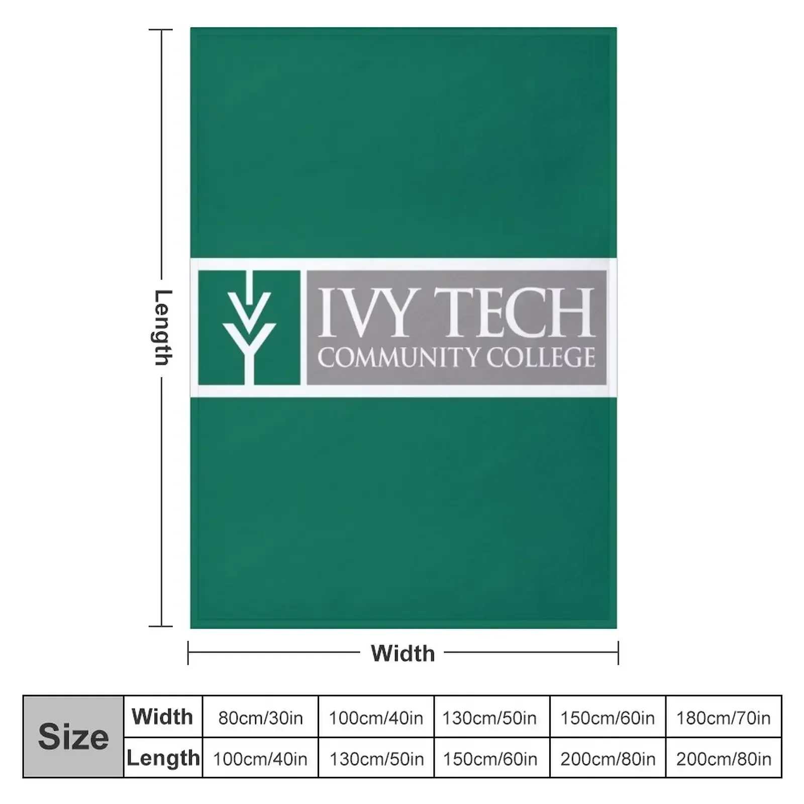 Ivy Tech Community College of Indiana Throw Blanket Baby blankets and throws Soft Beds Warm Blankets