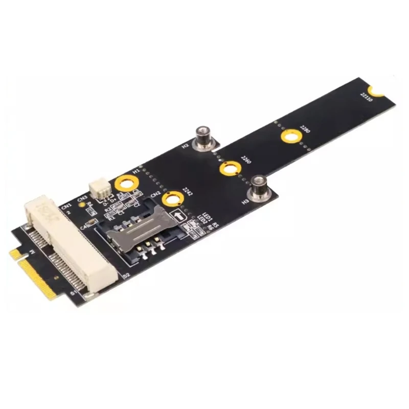 Carte conversion Mini PCIE vers M Key NVMe avec emplacement pour SSD 2242 2260 2280