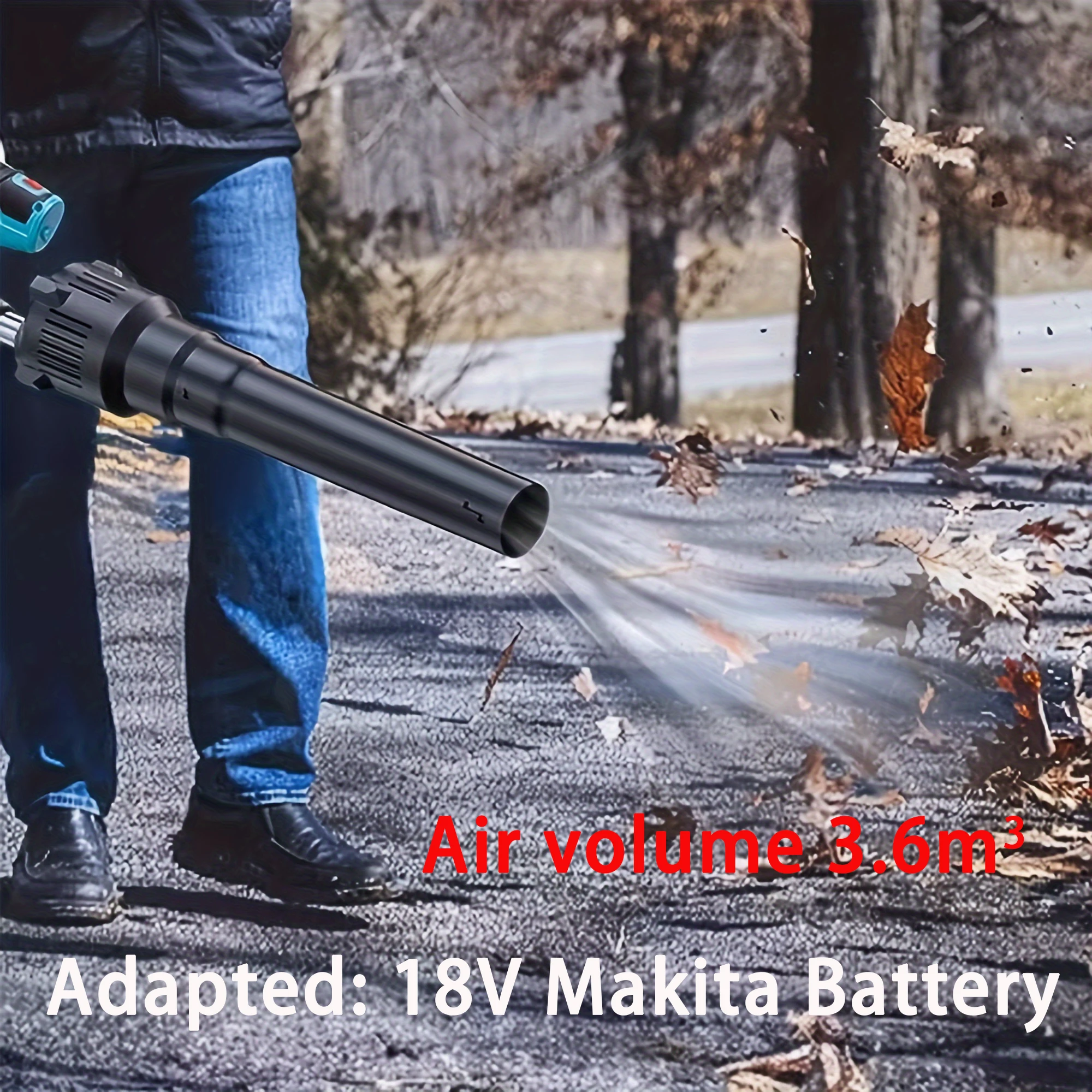 

Brushless Powerful Lithium Battery Cordless Leaf Blower Electric Cordless Snow Blower For Makita 18V Battery (No Battery)