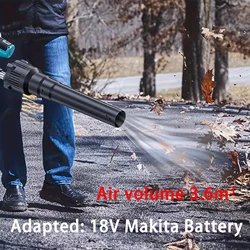 Brushless Powerful Lithium Battery Cordless Leaf Blower Electric Cordless Snow Blower For Makita 18V Battery (No Battery)