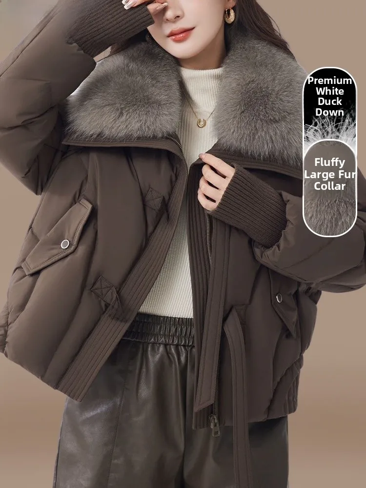 

Sli ort Du down Jaet Women's Winter Coat White Du Feather Warm Faionable Cotton Padded Coat for Middle-Aged And...