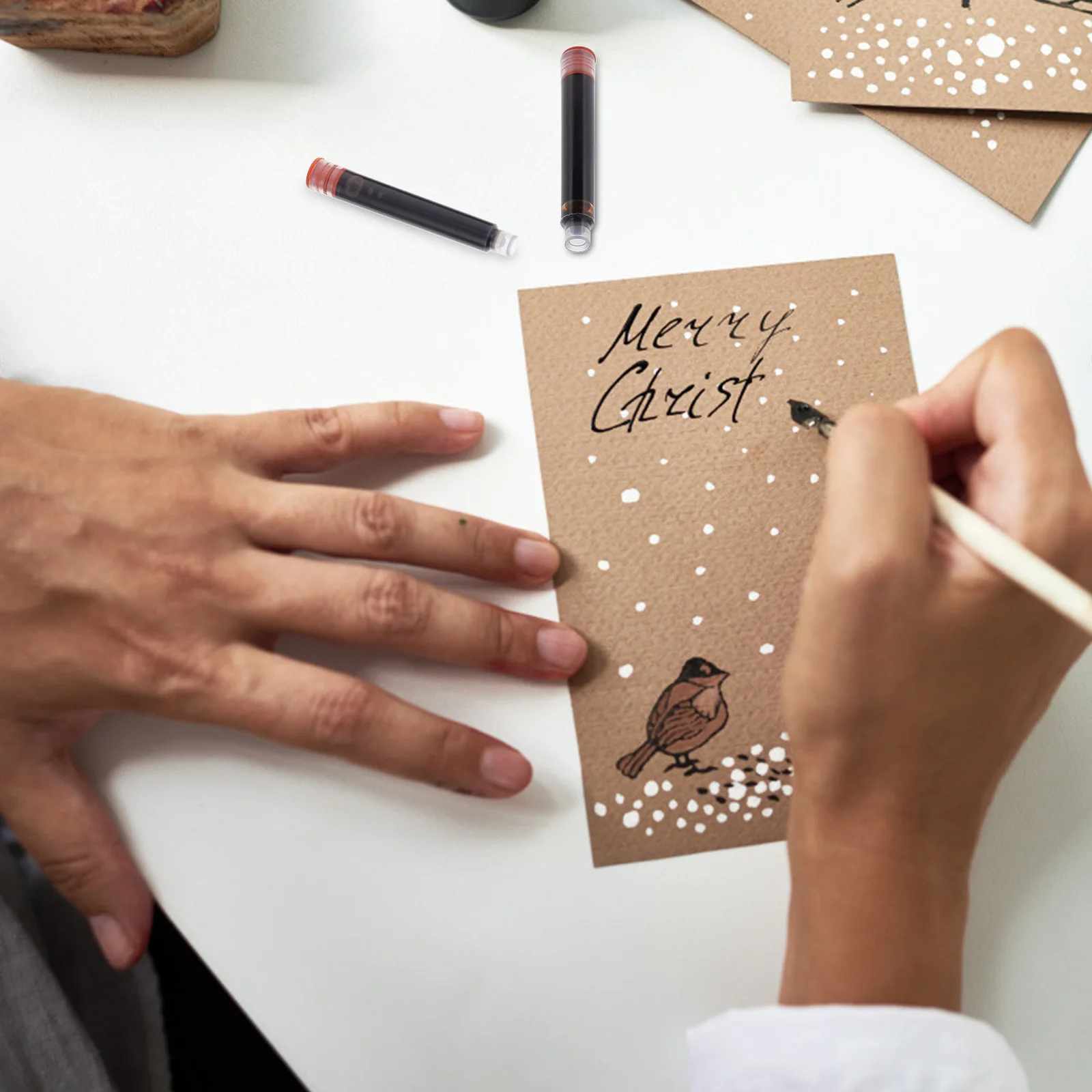 

50Pcs Fountain Pen Ink Sac Universal Plastic Absorber Refill Tool Smooth Ink Absorption for Office Students Stationery