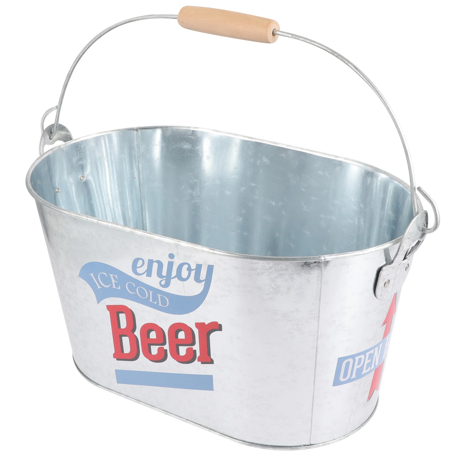 

Oval Bucket For Beer Drinks Large Capacity Metal Cooling Storage Bar Party Wine Holder Ice Cube Container Thicken