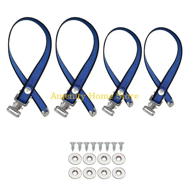 F26C Complete Stilt Strap Adjustable Nylon Foot Bands With Essential Mounting Screws And Spacers for Elevated Work