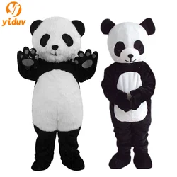 Panda Cartoon Mascot Cosplay Costume Suit Christmas Mascot Panda Adult Size gioco di ruolo vestiti divertenti per feste di Festival