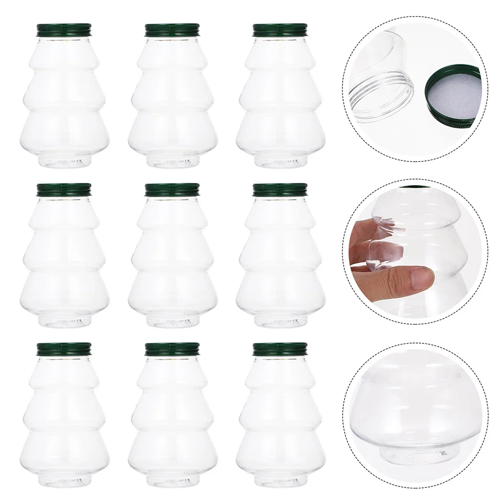 8 stuks kerstboom sapflessen verzegelde drankcontainers draagbare melktheeflessen plastic saphouders watercontainers