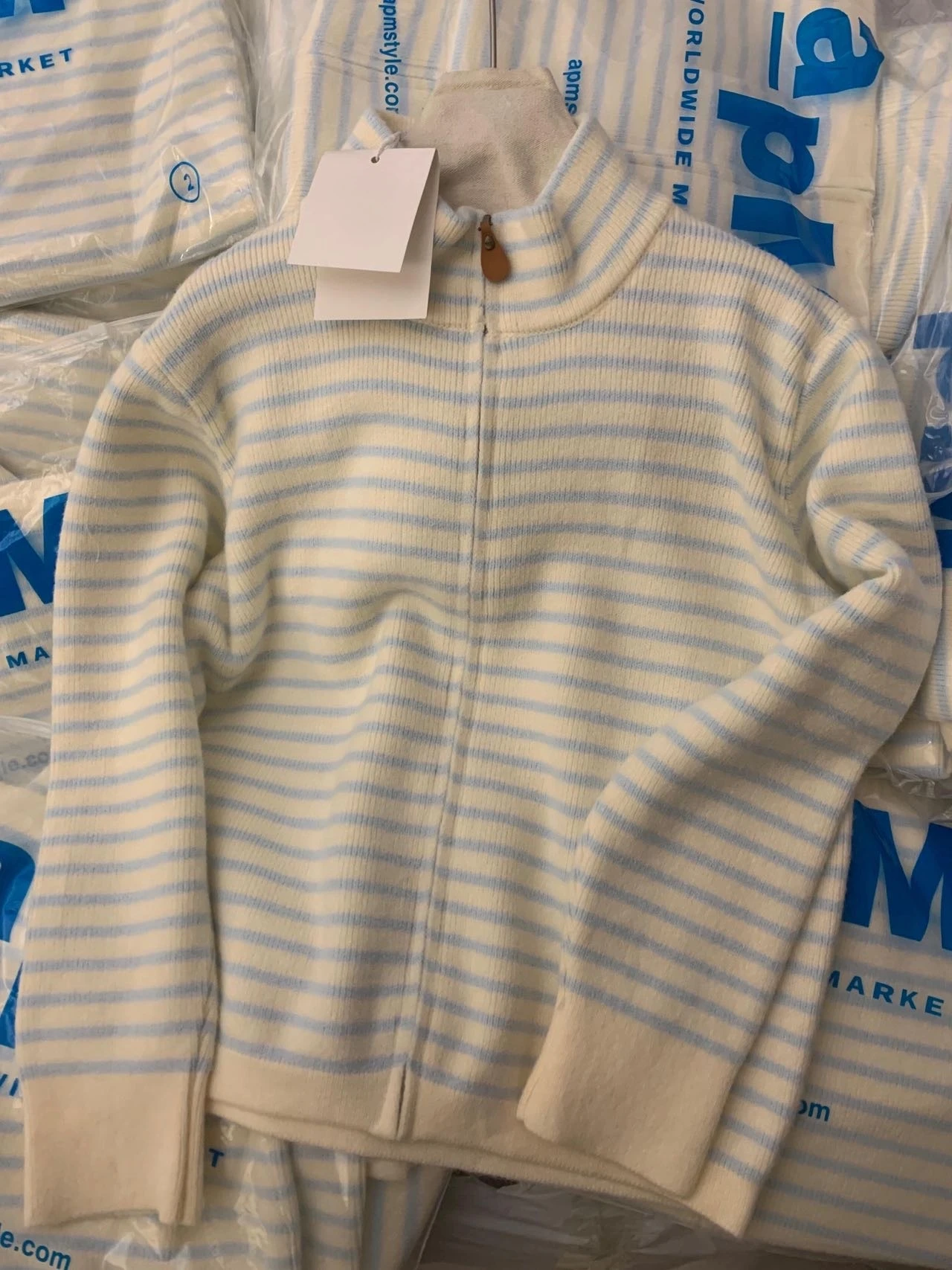 

Женский синий полосатый кардиган, свитер, винтажный джемпер 2000-х годов Y2k, трикотаж, водолазка с длинными рукавами, свитер большого размера, осенняя одежда