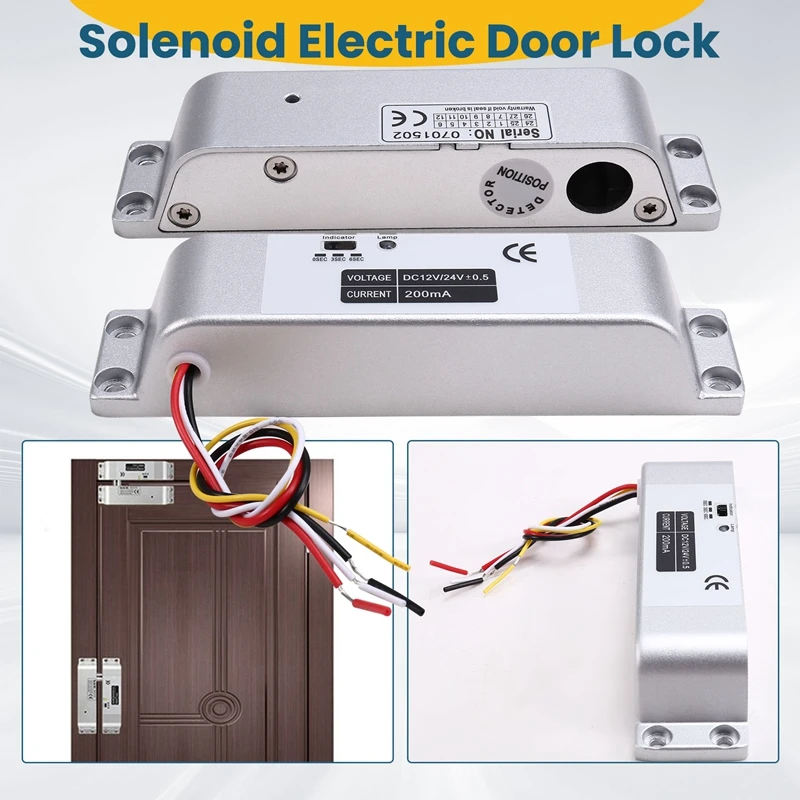 BTFL-Electric Drop Bolt Lock 4 Wires DC12V Electronic Mortise Locks Wooden Door Lock Lron Door Lock